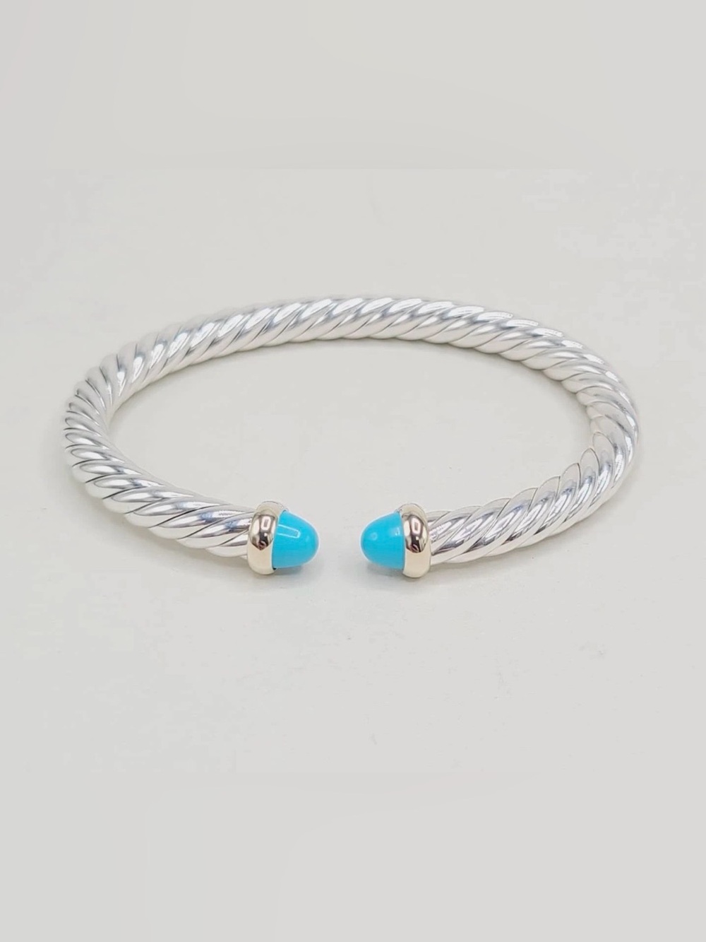 David Yurman Cable Flex With Turquoise and Gold , 6mm